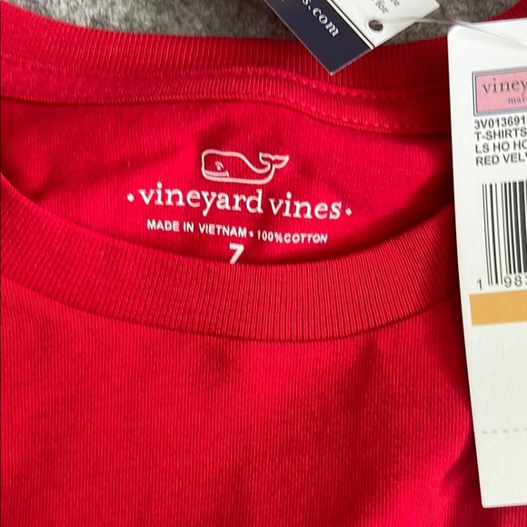 NWT. Red Long Sleeve Christmas Shirt by Vineyard Vines - Picture 4 of 5